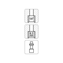YATO Tömlővég 1/4' (YT-2403) YATO Tömlővég 1/4' (YT-2403)