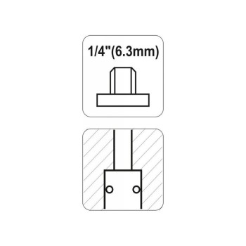 YATO Pneumatikus gyorscsatlakozó 1/4' menetes (YT-2390)