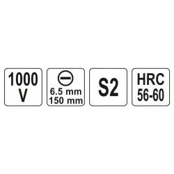 YATO Csavarhúzó 6,5 x 150 mm 1000 V-ig szigetelt (YT-2819) YATO Csavarhúzó 6,5 x 150 mm 1000 V-ig szigetelt (YT-2819)