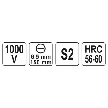 YATO Csavarhúzó 6,5 x 150 mm 1000 V-ig szigetelt (YT-2819)