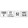 YATO Csavarhúzó 8,0 x 175 mm 1000 V-ig szigetelt (YT-2820)