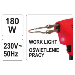 YATO 180 W LED forrasztópisztoly gumírozott markolat tartozékok koffer YT-8245 YATO 180 W LED forrasztópisztoly gumírozott markolat tartozékok koffer YT-8245