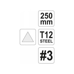 YATO Háromszög reszelő 250 mm / #3 finom (YT-6234)