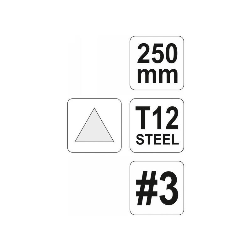 YATO Háromszög reszelő 250 mm / #3 finom (YT-6234)