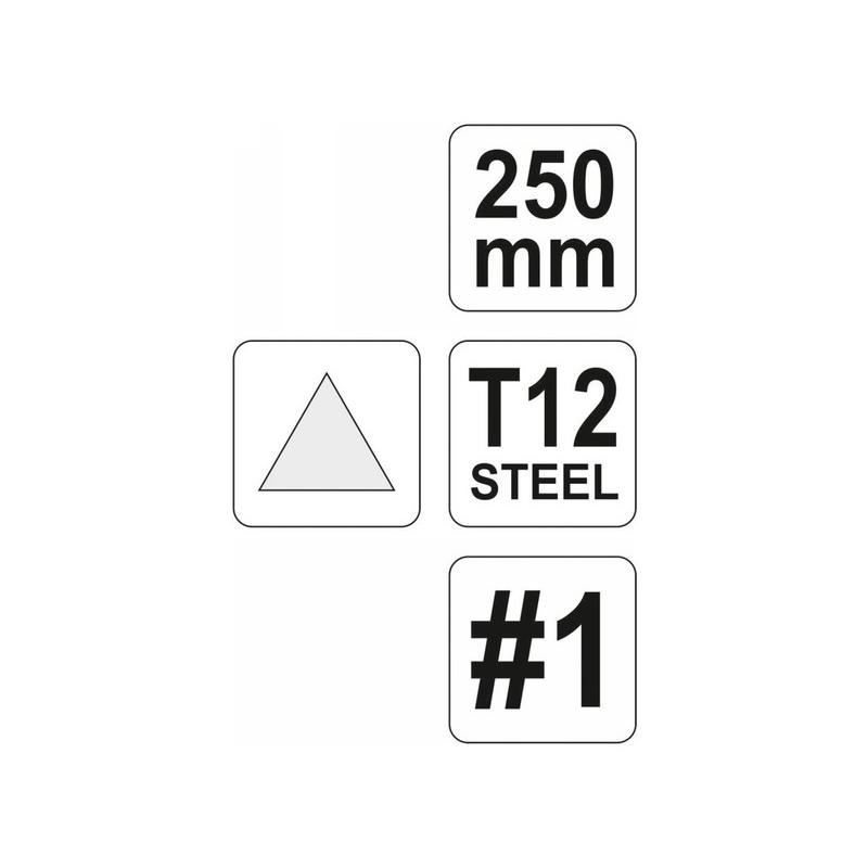 YATO Háromszög reszelő 250 mm / #1 durva (YT-6225)