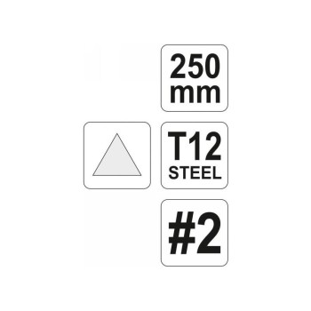 YATO Háromszög reszelő 250 mm / #2 közepes (YT-6230)