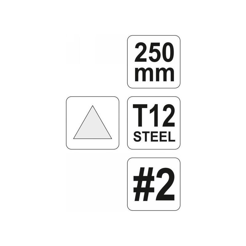 YATO Háromszög reszelő 250 mm / #2 közepes (YT-6230)