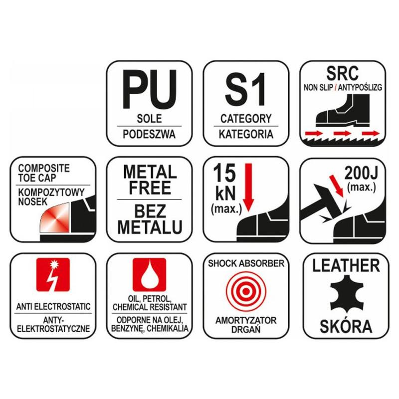 YATO Munkavédelmi szandál 42-es méret SEGURA S1 (YT-80466)