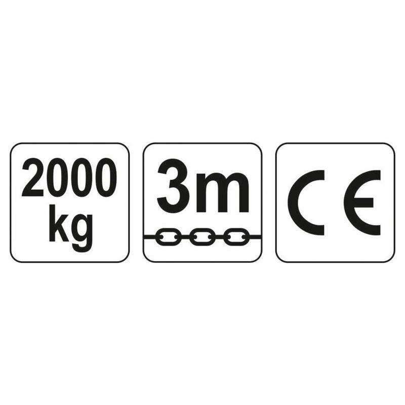 YATO Láncos emelő 2000 kg 3m (YT-58953)