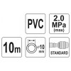 YATO Pneumatikus tömlő gyorscsatlakozóval 10 mm x 10 m, 2,0 MPa (YT-24224)