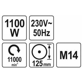 YATO Sarokcsiszoló 125 mm 1100 W (YT-82100)