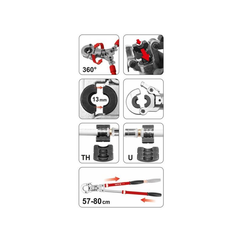 YATO Krimpelő készlet 9 részes Pex-AL-Pex csövekhez (YT-21735) YATO Krimpelő készlet 9 részes Pex-AL-Pex csövekhez (YT-21735)