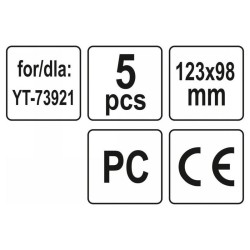 YATO Hegesztőüveg 123 x 98 mm (5 db/cs) (YT-73924)