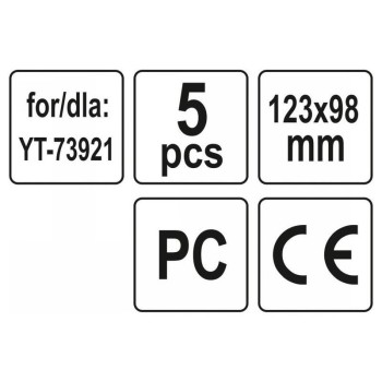 YATO Hegesztőüveg 123 x 98 mm (5 db/cs) (YT-73924)
