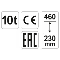 YATO YT‑17004 hidraulikus emelő (palackemelő) 10 t teherbírás, 230–460 mm YATO YT‑17004 hidraulikus emelő (palackemelő) 10 t teherbírás, 230–460 mm