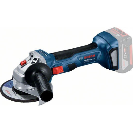 BOSCH Akkus sarokcsiszoló 125 mm GWS 180-LI kartondobozban (akku és töltő nélkül) (06019H9020)