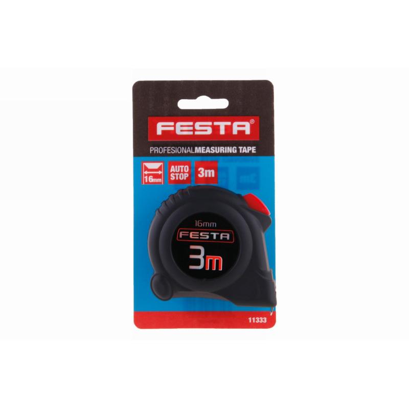 FESTA Mérőszalag 3 m x 16 mm, gumírozott (11333F)