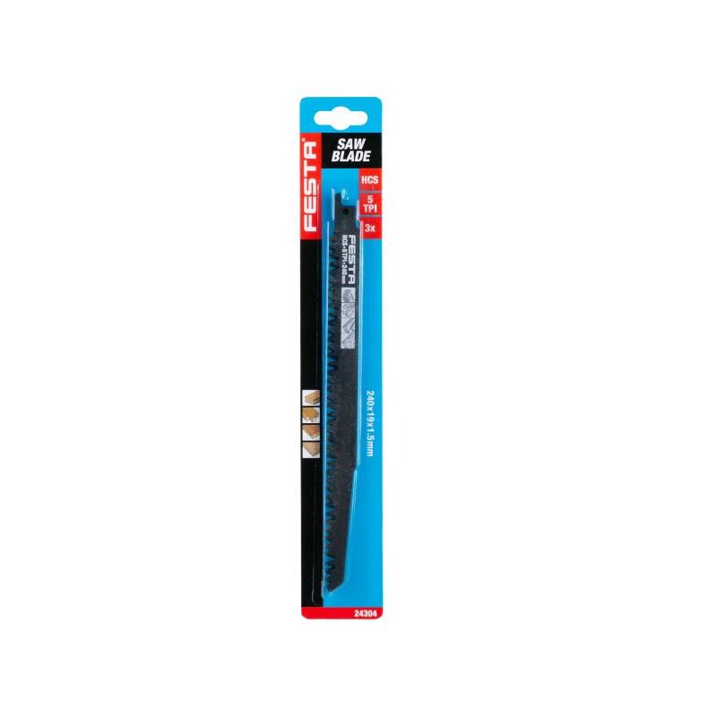 FESTA Szablyafűrészlap 240/19/1,3 mm HCS (3 db/cs) (24304F)