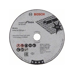 BOSCH Vágókorong fémre 76 x 1,0 x 10 mm egyenes Expert for Inox (5 db/cs) (2608601520) BOSCH Vágókorong fémre 76 x 1,0 x 10 mm egyenes Expert for Inox (5 db/cs) (2608601520)