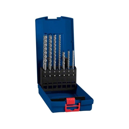 BOSCH EXPERT 7X Kőzetfúró készlet 7 részes négyélű SDS-Plus (5/6/8 x 115 mm; 6/8/10/12 x 165 mm) (2608900195)