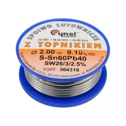 Forrasztó ón 2 mm 100 g (76818) Forrasztó ón 2 mm 100 g (76818)