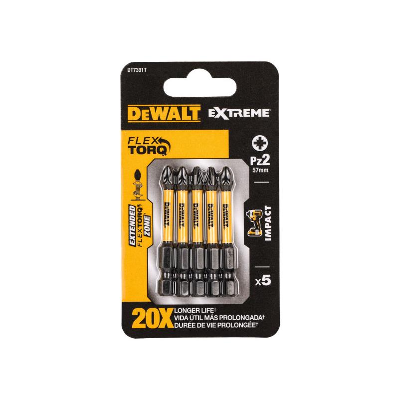 DEWALT Extreme Impact Bithegy PZ2 x 57 mm (5 db/cs) (DT7391T-QZ)