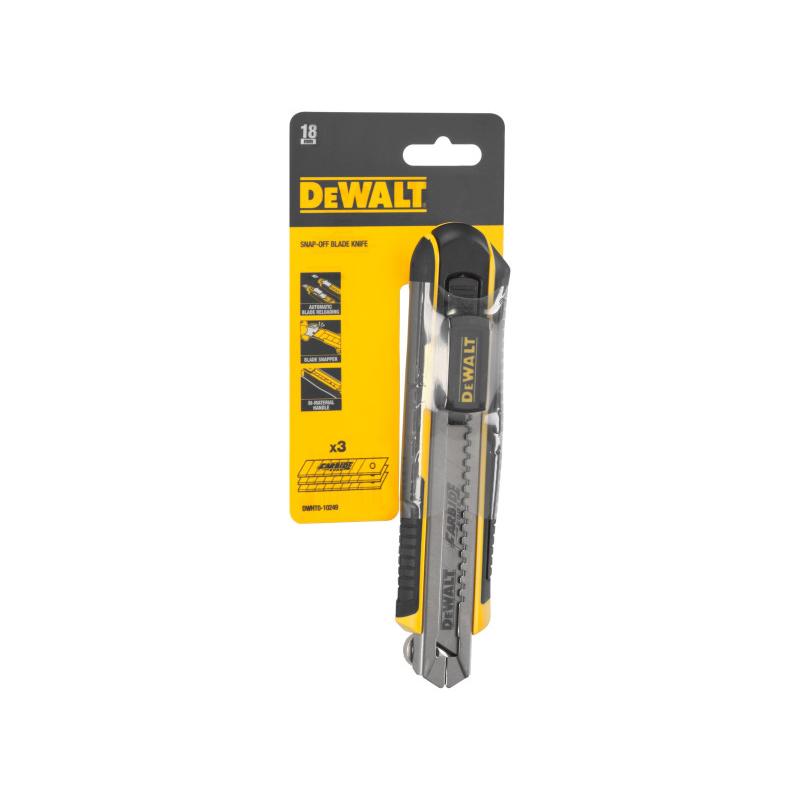 DEWALT Törhető pengés kés 18 mm automata (DWHT0-10249)