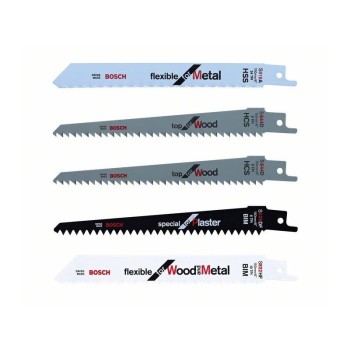 BOSCH Szablyafűrészlap készlet 5 részes 150 mm (fém-fa-gipszk.) (F016800307) BOSCH Szablyafűrészlap készlet 5 részes 150 mm (fém-fa-gipszk.) (F016800307)