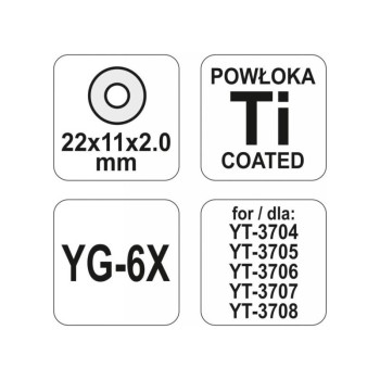 YATO Csempevágó kerék 22 x 11 x 2 mm YT-3705, YT-3706, YT-3707, YT-3708 csempevágóhoz (YT-3714) YATO Csempevágó kerék 22 x 11 x 2 mm YT-3705, YT-3706, YT-3707, YT-3708 csempevágóhoz (YT-3714)