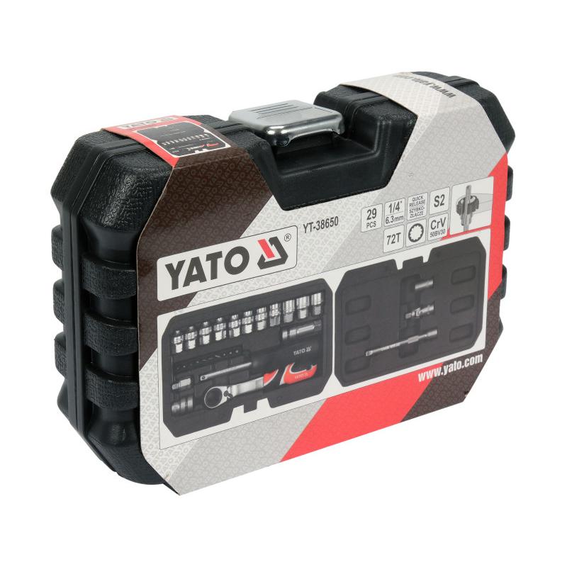 YATO Nyitott dugókulcs készlet 29 részes 1/4' Spline (YT-38650)