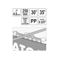 YATO Láncfűrész reszelő 250 x 4,5 mm vezetővel (YT-85037) YATO Láncfűrész reszelő 250 x 4,5 mm vezetővel (YT-85037)