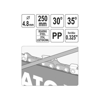 YATO Láncfűrész reszelő 250 x 4,5 mm vezetővel (YT-85037)