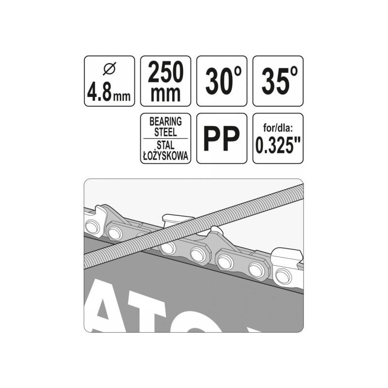 YATO Láncfűrész reszelő 250 x 4,5 mm vezetővel (YT-85037)