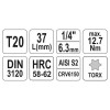 YATO Bit dugókulcs Torx 1/4' T20 CrV (YT-04304)