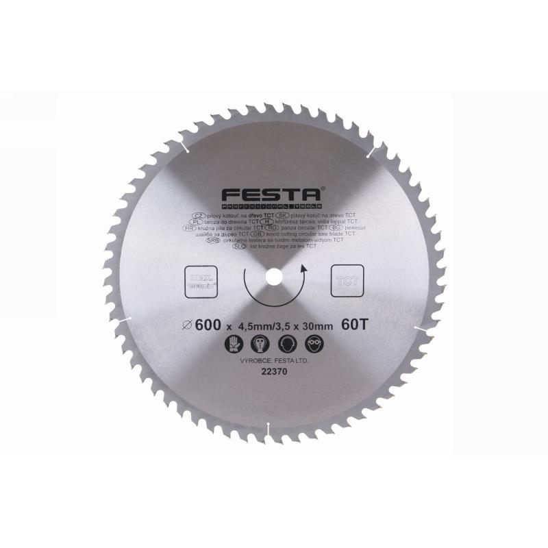 FESTA Fűrésztárcsa fához 600 x 30 x 3,5 mm / 60T (22370F)