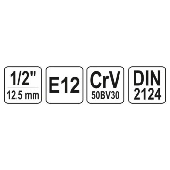 YATO Dugókulcs külső torx 1/2' E12 CrV (YT-05247)