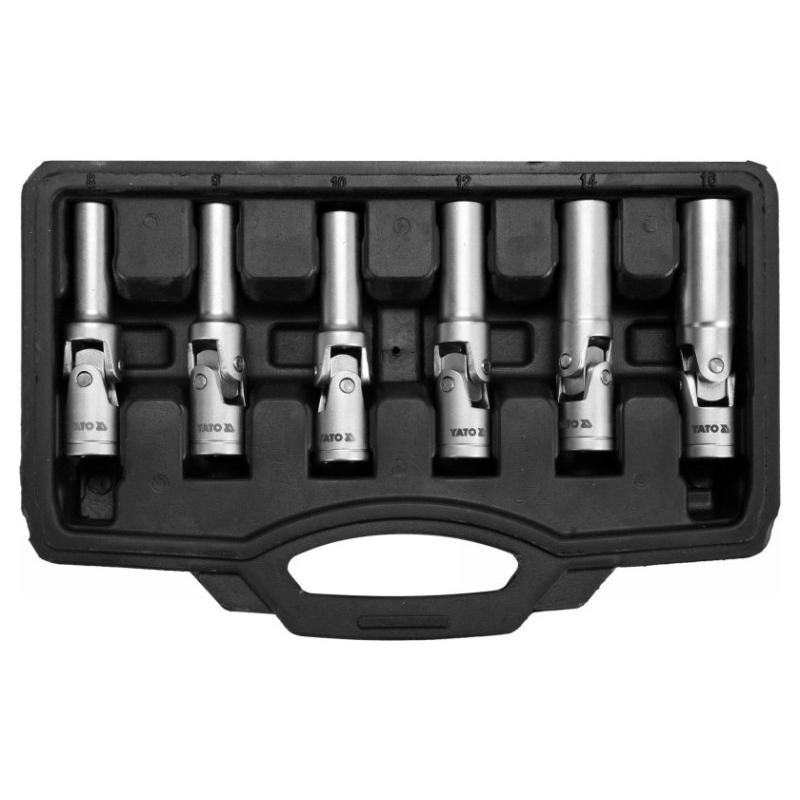 YATO Csuklós izzítógyerta-kulcs 6 részes 3/8' CrV (YT-05339) YATO Csuklós izzítógyerta-kulcs 6 részes 3/8' CrV (YT-05339)