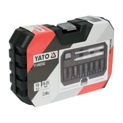 YATO Gépi dugókulcs készlet 10 részes 18-25 mm biztonsági kerékcsavarokhoz (YT-060302)