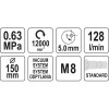 YATO YT-09738 pneumatikus excenter csiszológép 150 mm