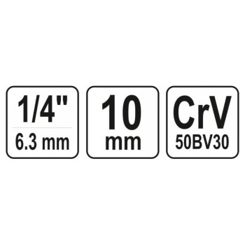 YATO Dugókulcs 1/4' 10 mm CrV (YT-14127)