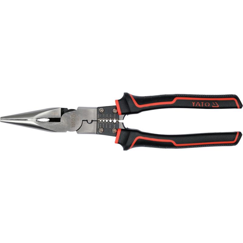 YATO Multifunkciós hosszúcsőrű fogó 240 mm CrV (YT-20435) YATO Multifunkciós hosszúcsőrű fogó 240 mm CrV (YT-20435)