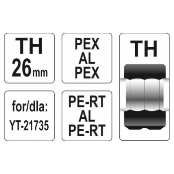 YATO Krimpelő betét YT-21735 krimpelőhöz TH-típus 26 mm (YT-21746)