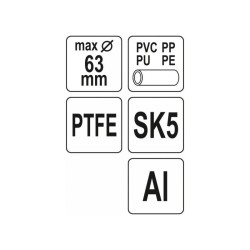 YATO Csővágó olló 63 mm PVC (YT-22273)