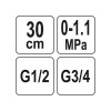 YATO Víznyomásmérő 1/2'-3/4' 0-1,1 Mpa (YT-24790)