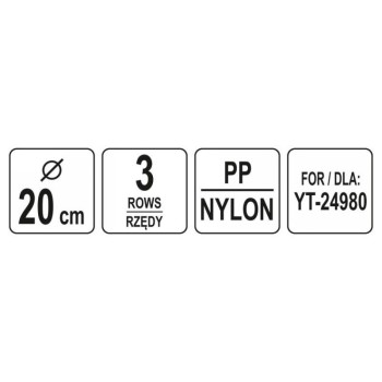 YATO Kefe 200 mm YT-24980 csőtisztítóhoz (YT-24971) YATO Kefe 200 mm YT-24980 csőtisztítóhoz (YT-24971)