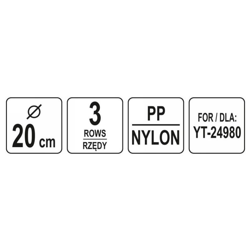 YATO Kefe 200 mm YT-24980 csőtisztítóhoz (YT-24971) YATO Kefe 200 mm YT-24980 csőtisztítóhoz (YT-24971)