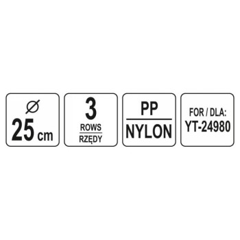 YATO Kefe 250 mm YT-24980 csőtisztítóhoz (YT-24972) YATO Kefe 250 mm YT-24980 csőtisztítóhoz (YT-24972)
