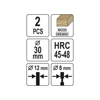 YATO Forstner és dugózó fúró készlet 2 részes 30 mm (YT-33833)