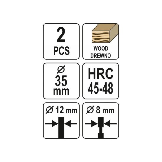 YATO Forstner és dugózó fúró készlet 2 részes 35 mm (YT-33834) YATO Forstner és dugózó fúró készlet 2 részes 35 mm (YT-33834)