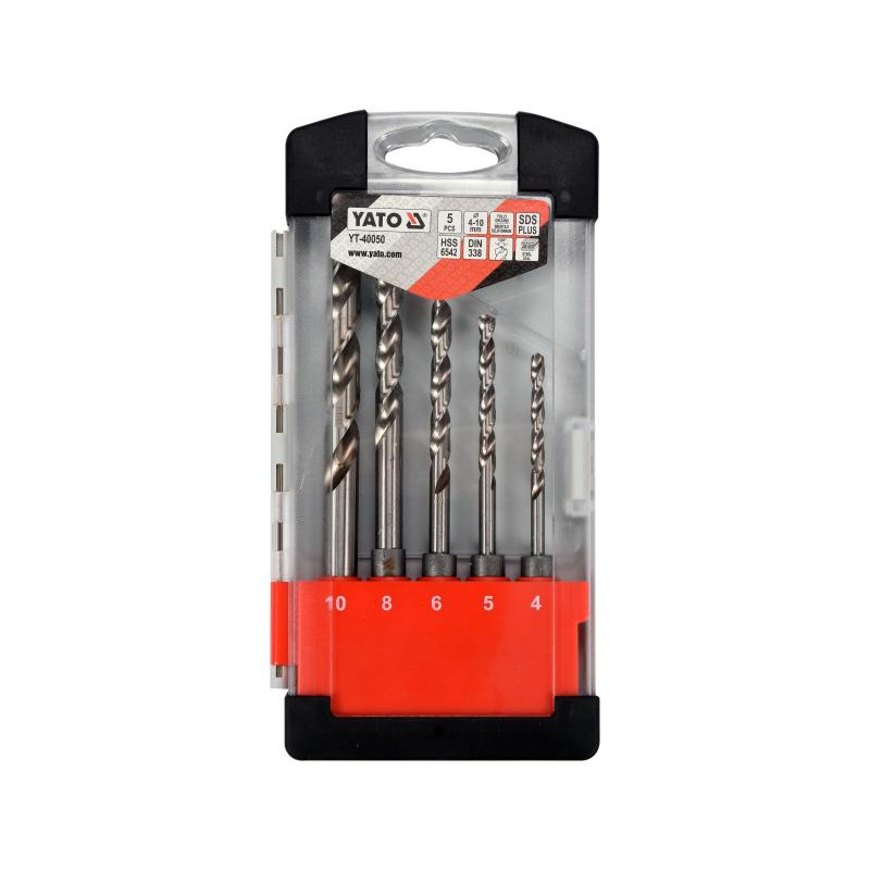 YATO Csigafúró készlet 5 részes HSS 4-10 mm SDS-Plus (YT-40050)
